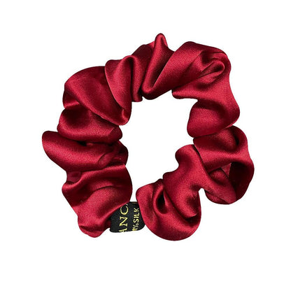 100% Pure Mulberry Silk Large Scrunchies Elastics Bands Hair Ties Ponytail Holders Pure Color Hair Accessories for Women Girls