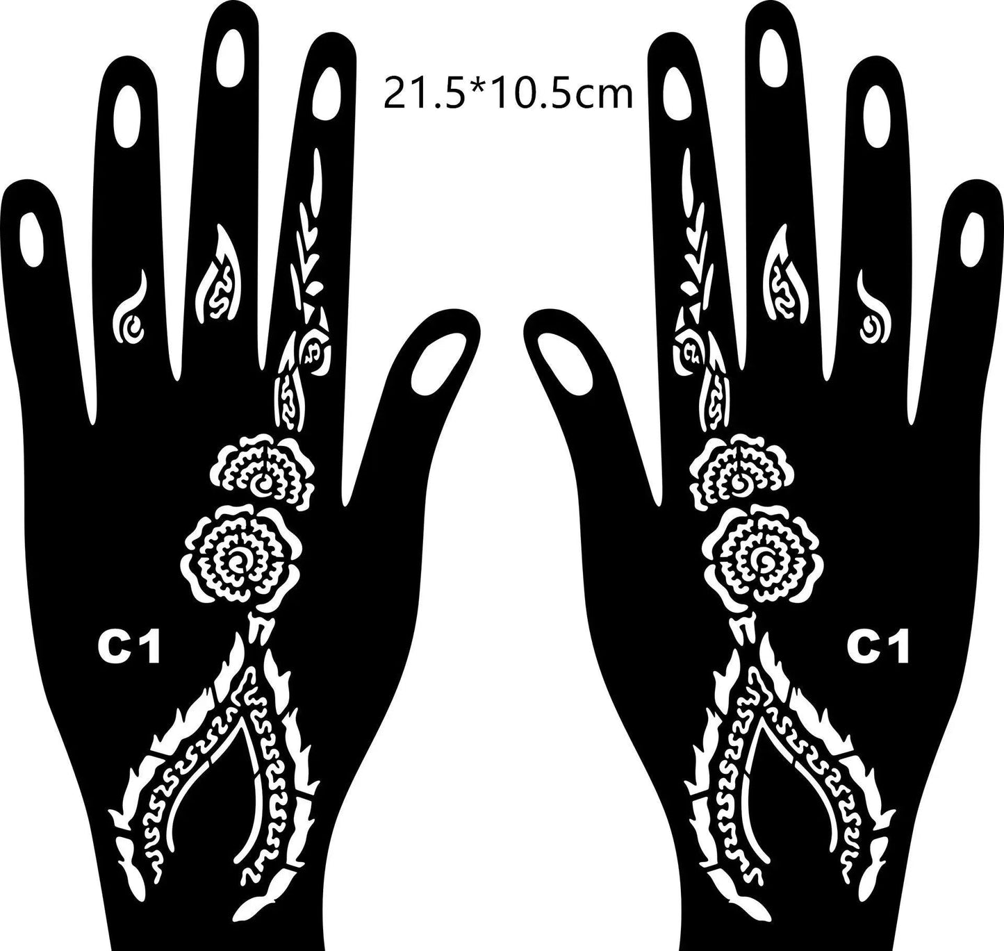 2024 New Professional Henna Stencil Temporary Hand Tattoo Body Art Sticker Template Wedding Tool Flower Tattoo Stencil