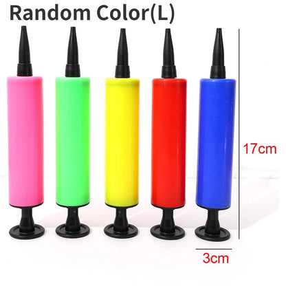 Balloon Inflater Air Pump Hand Push Plastic Balloon Pump Balloon Accessories Birthday Party Wedding Supplies Randomly Color