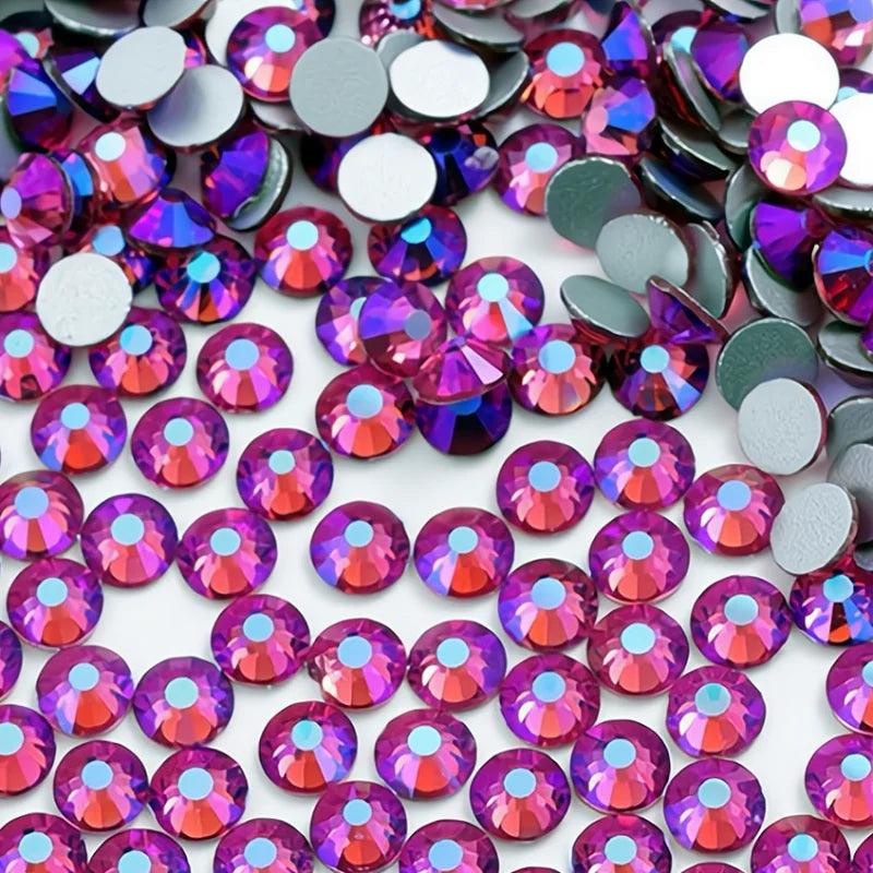 ss3-ss30 AB plating Crystal Rhinestones Non Hot Fix Flat Back Strass & Fabric Garment rhinestones for nails Decorations