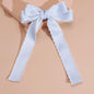 Lystrfac New Fabric Wavy Ribbon Hair Bow Hairpin for Women Girls Hair clips Black White Bow Top Clip Female Hair Accessories