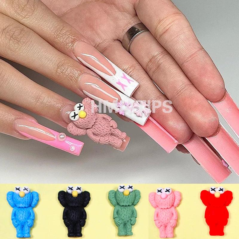 1Box Kawaii Fashion Cartoon Series Nail  Accessories Resin Nail Charms Jewelry Decorations For Manicure - HighGloss Shop