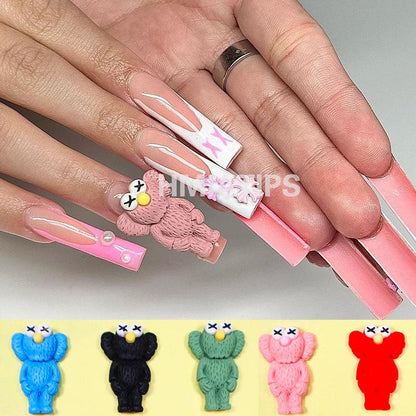 1Box Kawaii Fashion Cartoon Series Nail  Accessories Resin Nail Charms Jewelry Decorations For Manicure - HighGloss Shop