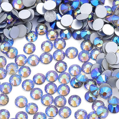 ss3-ss30 AB plating Crystal Rhinestones Non Hot Fix Flat Back Strass & Fabric Garment rhinestones for nails Decorations