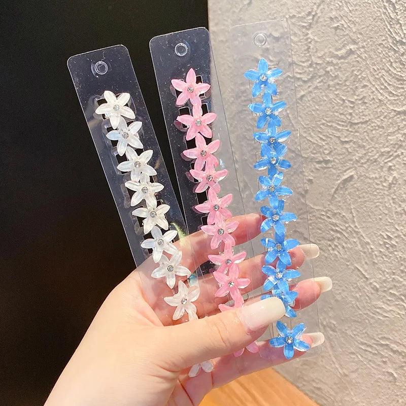 10PCS Children's Braided Flower Hair Buckle Braided Hair Braid MIni Claw Headdress Fashion Hair Accessoires