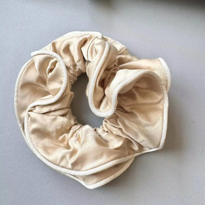 Korean StyleSatin Silk Double Cloth Satain Large Scrunchies Hair Accessories for Women High-end Elastic Bands for Girls