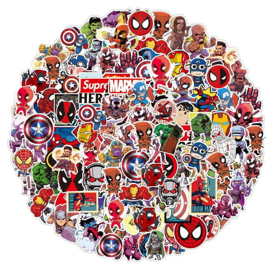 10/30/50/100pcs Disney Marvel The Avengers Cute Super Hero Cartoon Stickers DIY Motorcycle Skateboard Laptop Phone Cool Sticker