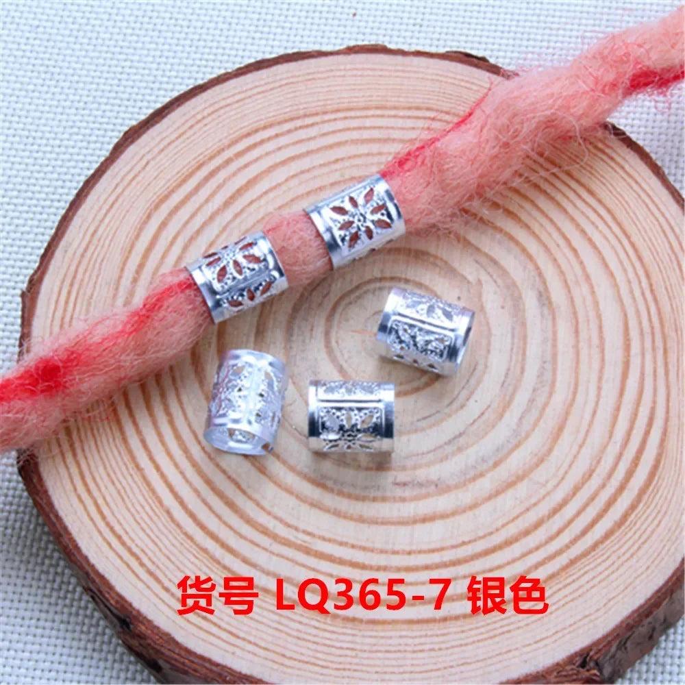 50pcs/set Hair Styling Tools Personalized Ponytail Braided Hair Ring Hip-hop Headdress Women Dirty Braid Beading DIY Accessories