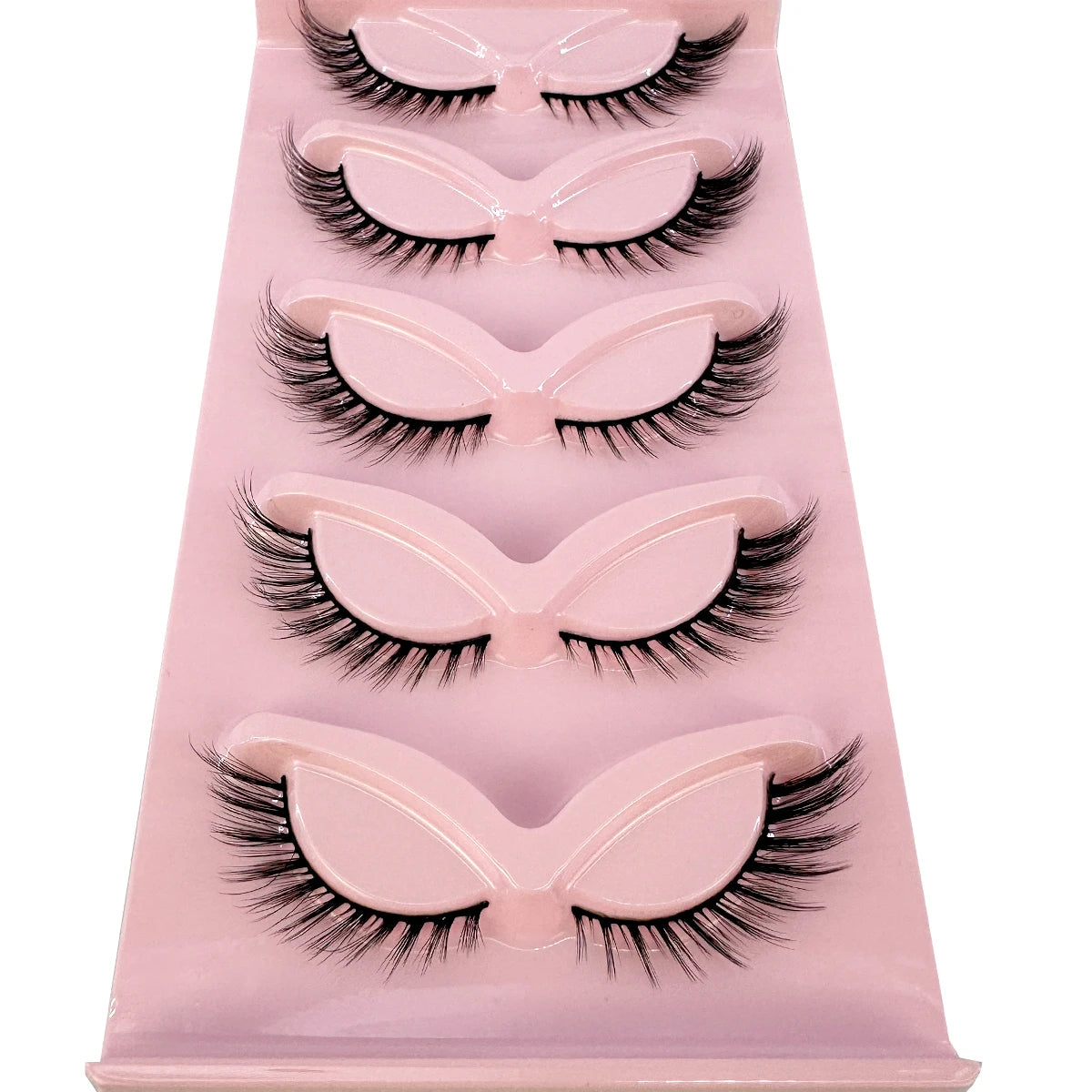 New Cat Eye Lashes Mink Eyelashes 3D Curl Winged Natural Realistic Messy End Eye Elongated Thick False Eyelashes Soft Fake Lashe