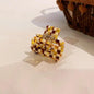 Retro Trendy Leopard Chessboard Elegant Square Headwear Small Hair Claw Korean Style Hair Clip Female Hairpin