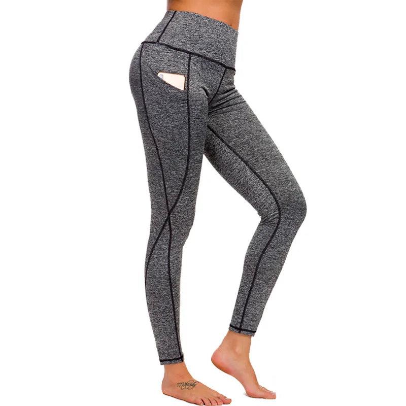 High Waist Push Up Leggins Fitness Tights Pocket Workout Leggings Women Black Sports Mujer Activewear Gym Clothing Free Shipping