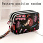 Thickened three-layer long zipper pocket purse Women's handbag Wrist mobile phone bag Cute washable cloth