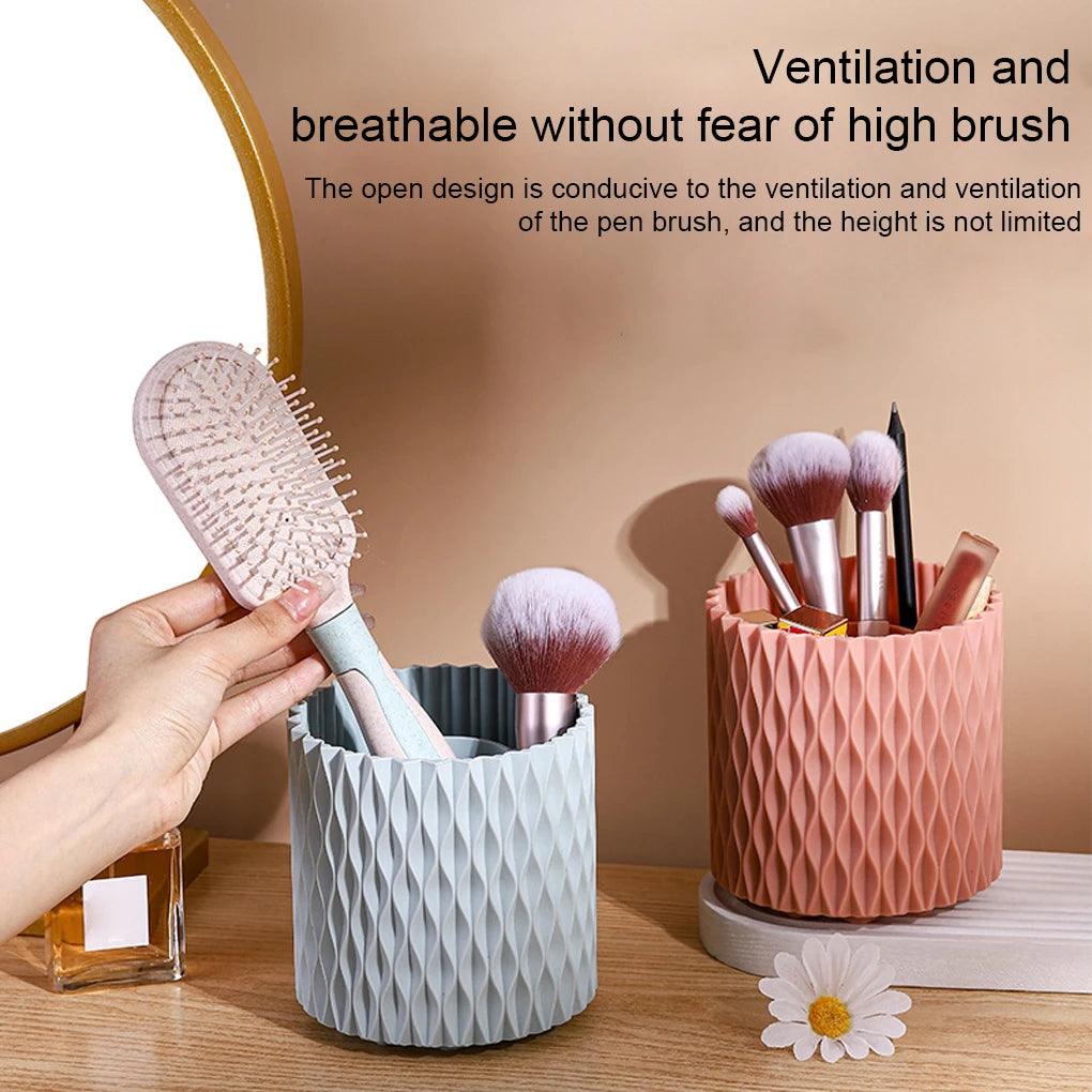 New Rotating Makeup Brush Cup Holder Storage Box Organizer Multi-functional Desktop Eyebrow Pencil Makeup Brush Organizer Holder