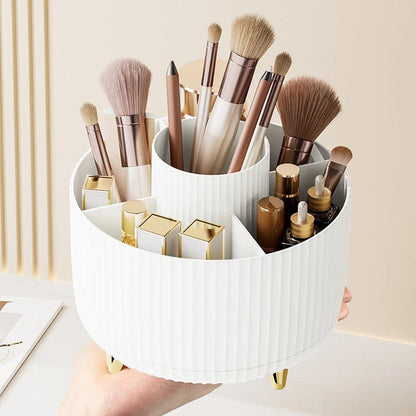 360 Rotating Makeup Organizer Bedroom Desktop Cosmetic Storage Box Portable Lipstick Makeup Brush Pen Holder for Bathroom Home