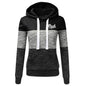 2024 Womens Tracksuit Printing Fashion Hoodied Sweatshirts Casual Outdoors Jogging Long Sleeve Pullover Lady Color Block Top