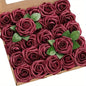 25pcs Artificial Flowers, Fake Flowers Roses  W/stem For DIY Wedding Bouquets Centerpieces Arrangements Party Home Decorations