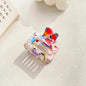 Muweordy Fashion Acetate Hollow Square Hair Claws Crab Hair Clips Marble Print Ponytail Shark Clip Barrettes Hair Accessories