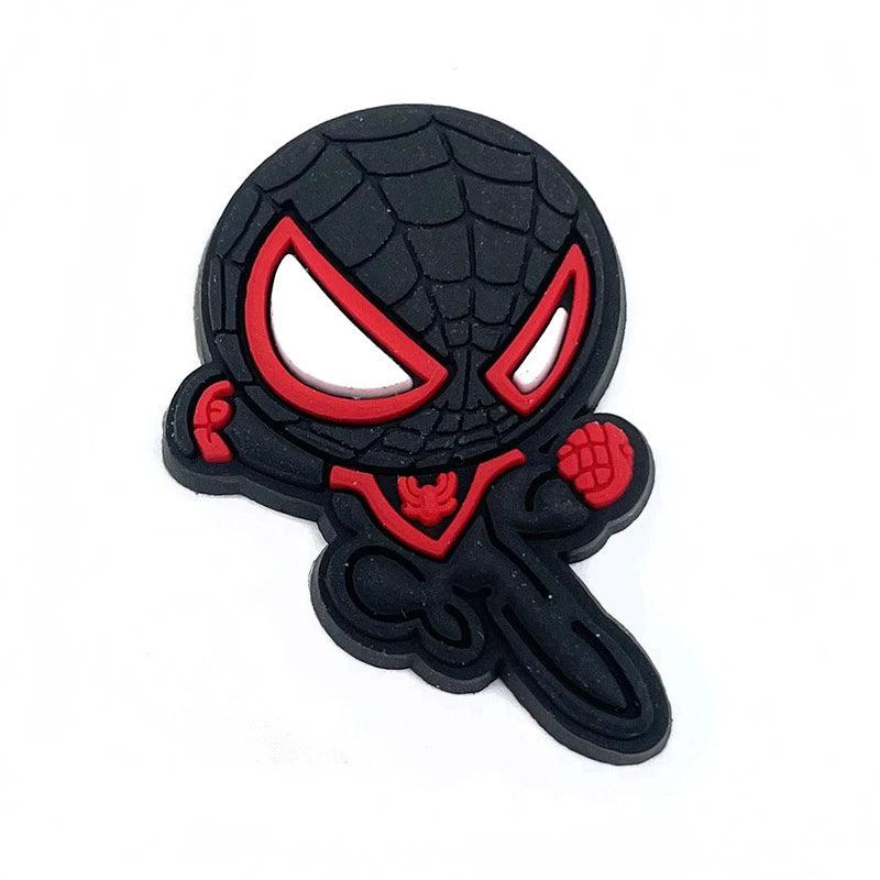 Miniso Spider-Man Shoe Charms Set For Clog Sandals Cute Sports Style Pvc Drip Molding Hole Shoes Accessories Party Gifts