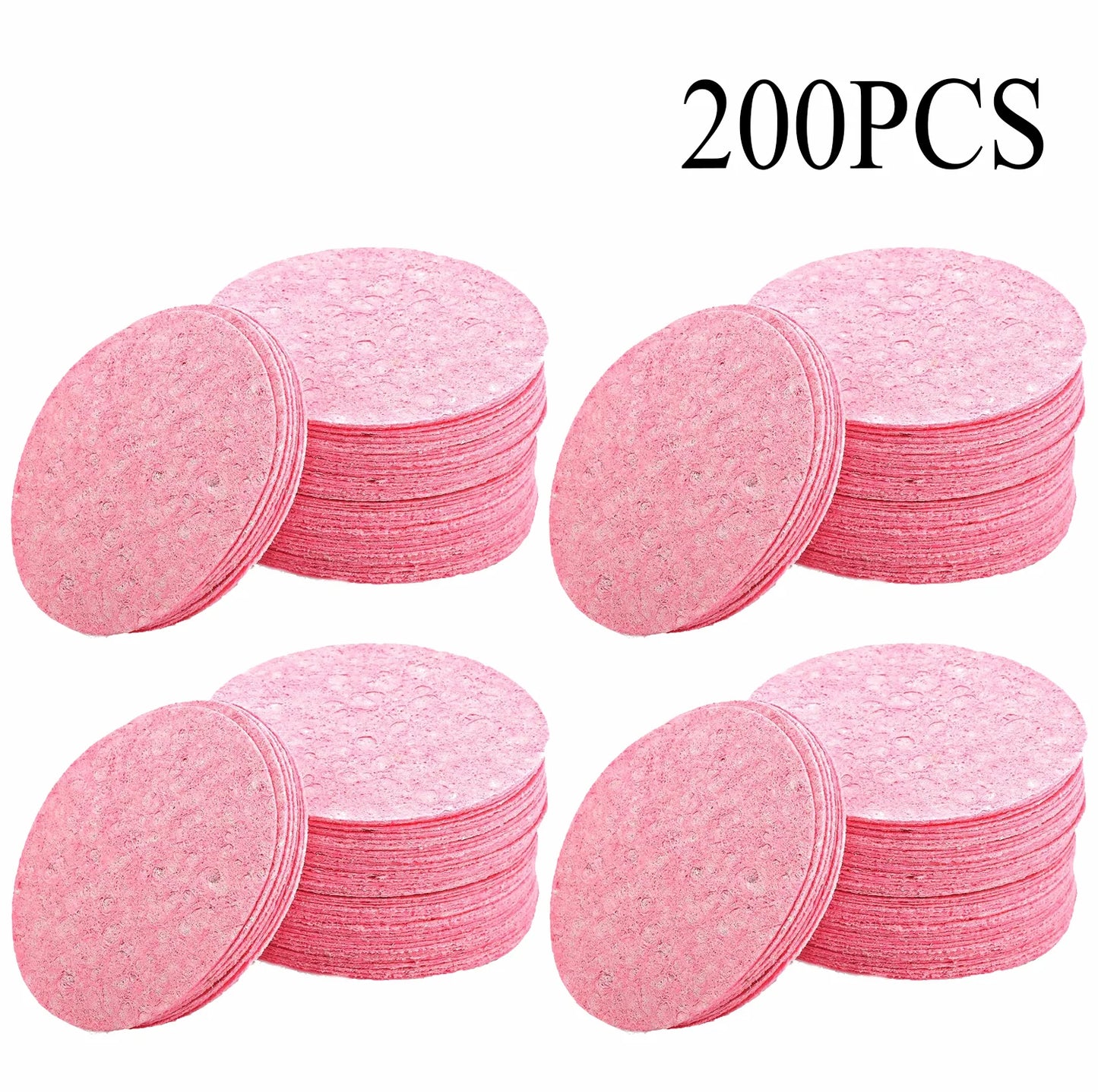 50-1000PCS Compress Face Wash Puff Natural Wood Pulp Sponge Face Wash Puff Foaming Face Puff Cosmetic Puff Face Cleansing Sponge