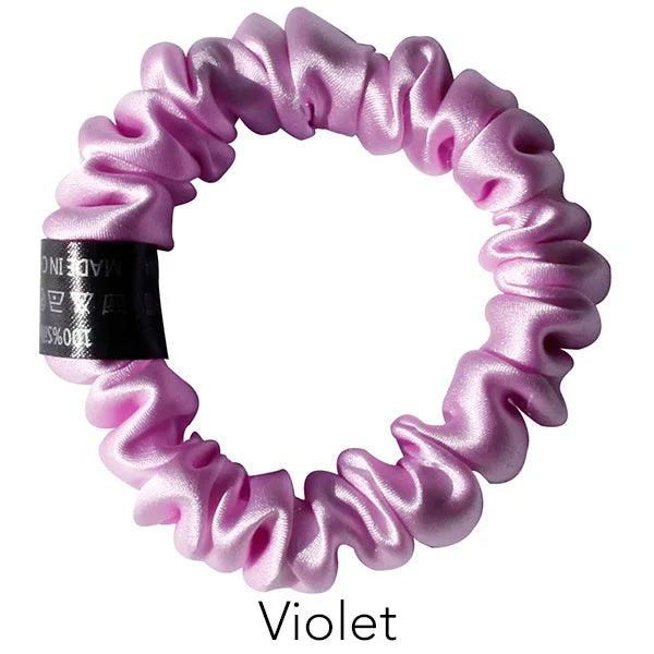 100% Pure Mulberry Silk Scrunchies Hair Ties Rubber Bands for Women Girls Small Elastic Ponytail Holder No Damage 19 Momme 1.5CM