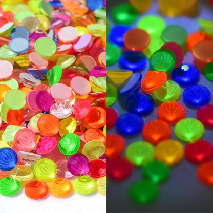 Glitter Neon Non Hotfix Rhinestones purpurina DIY Nail Art Crystals uñas Strass Gems стразы 네일파츠 for Nail Charms Dress vestidos