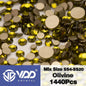 VDD 1440Pcs SS4-SS20 Mix Size Clear Crystal Non HotFix Gold Flatback Rhinestones Glitter Stones Nail Art DIY Crafts Decorations