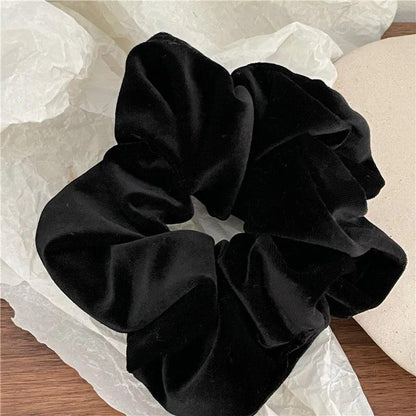 Flannel Hairbands Custom Large Scrunchie 17cm Oversized Velvet Hair Scrunchies Elastic Hair Bands For Women