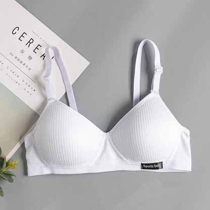 Cotton Underwear Women AB Cup Bra Wireless Gathered Comfort V Brassiere Push Up Lingerie Bralette For Women Seamleass Bras