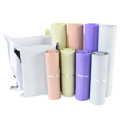 10 Pcs White Purple Self Sealing Mailers Bags Shipping Express Bag Clothing Waterproof Mailing Bags Small Business Packaging Bag