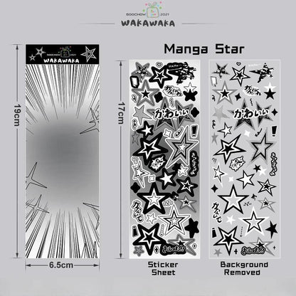 Korean Style Cute Journal stickers Hot KPOP Toploader Decoration Scrapbooking Material Kawaii Star Holographic Deco Seal