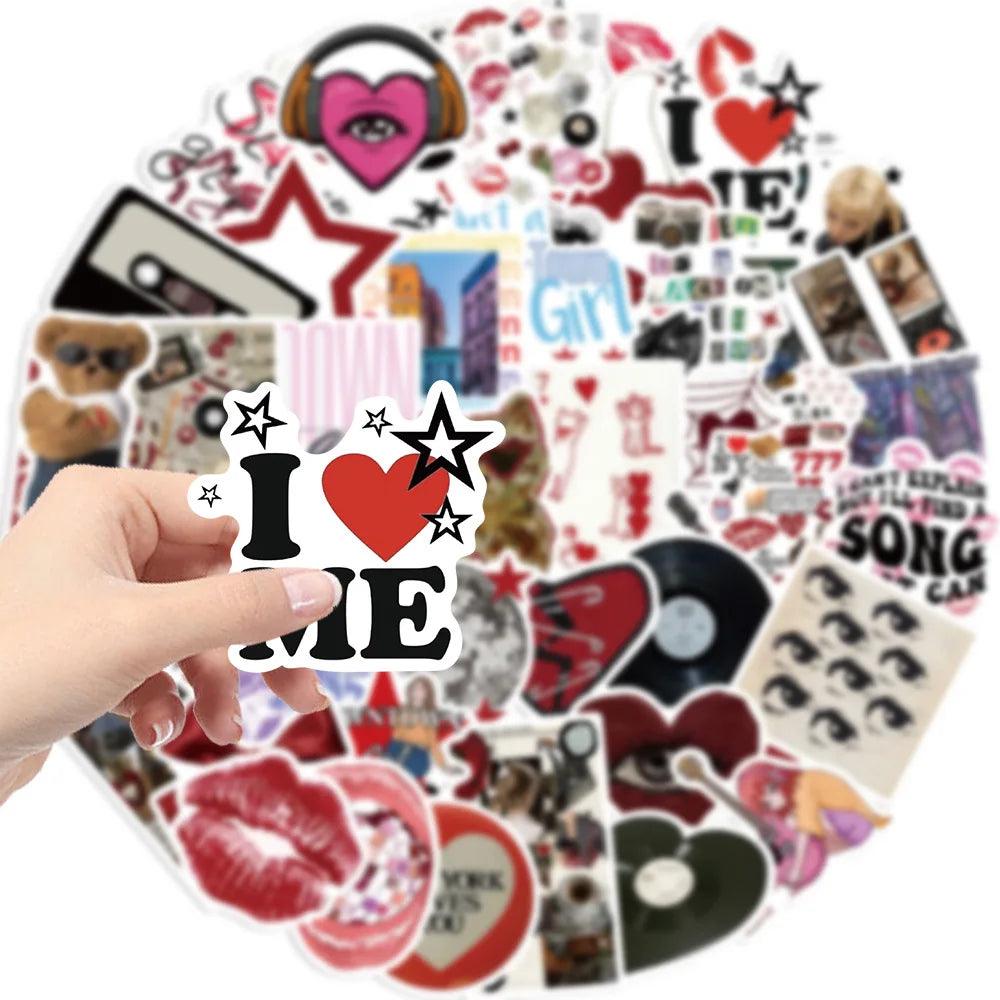 50pcs Cool Downtown Y2K Girls Stickers Aesthetic Motorcycle Fridge Phone Car Skateboard Laptop Sticker Decal Classic Kids Toy