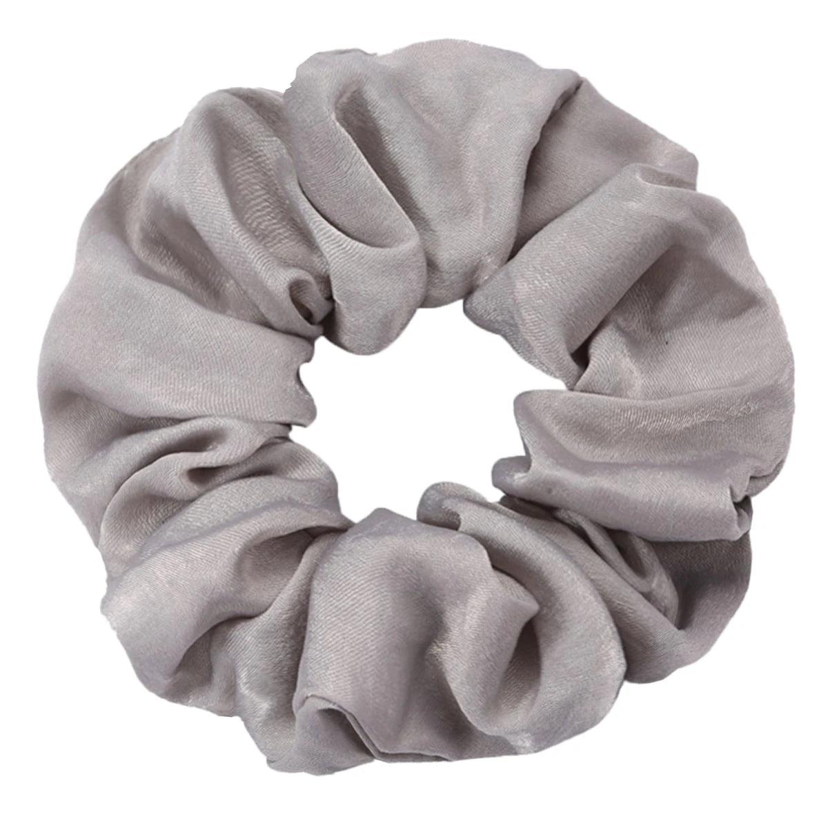 5/1pc Accessoires Women Girls Silky Satin Hair Scrunchies Solid Stretch Elastic Simple Elegant Rubber Band Ponytail Tie low cost