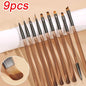 3Pcs Acrylic Nail Brush Set #8/10/14 Professional Acrylic Powder Extension Nail Brushes Nail Art 3D Carving Manicure Salon Tools