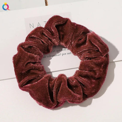 Winter Warm Soft Hair Scrunchies for Women Girls Cute Velvet Elastic Hair Band Multicolor Rubber Band Hair Loop Hair Accessories