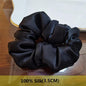 Heavyweight 100% Pure Silk Handmade Hair Scrunchies For Women Fashion Hair Ties Soft Hairbands New Girls Hair Accessoires