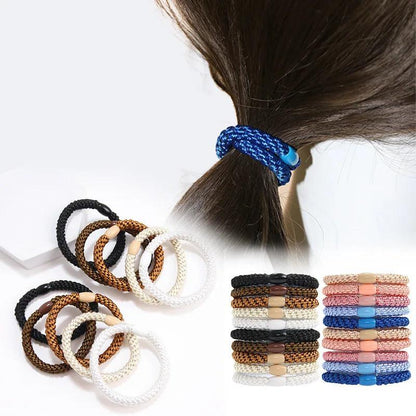 5pc Korean Beauty Good Elasticity Hair Ties Rings Rope Scrunchies for Women Girls Child Daily Holiday Gift Hair Accessories