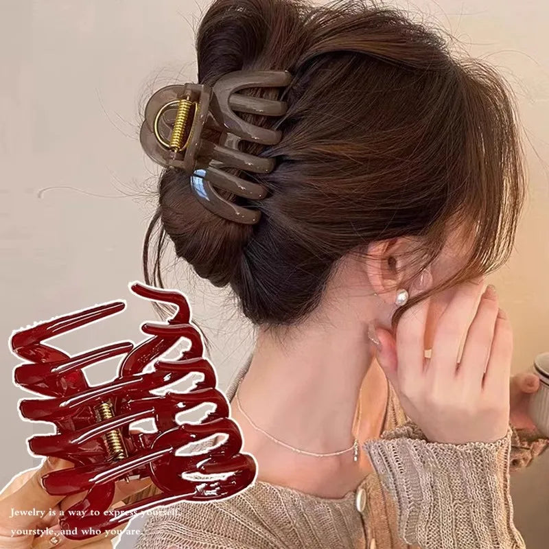 New Design Top Grade Pumpkin Hair Claw Clip For Women Sweet Hair Ornament Back Long Hair Hold Headband Hairpin Hair Accessories