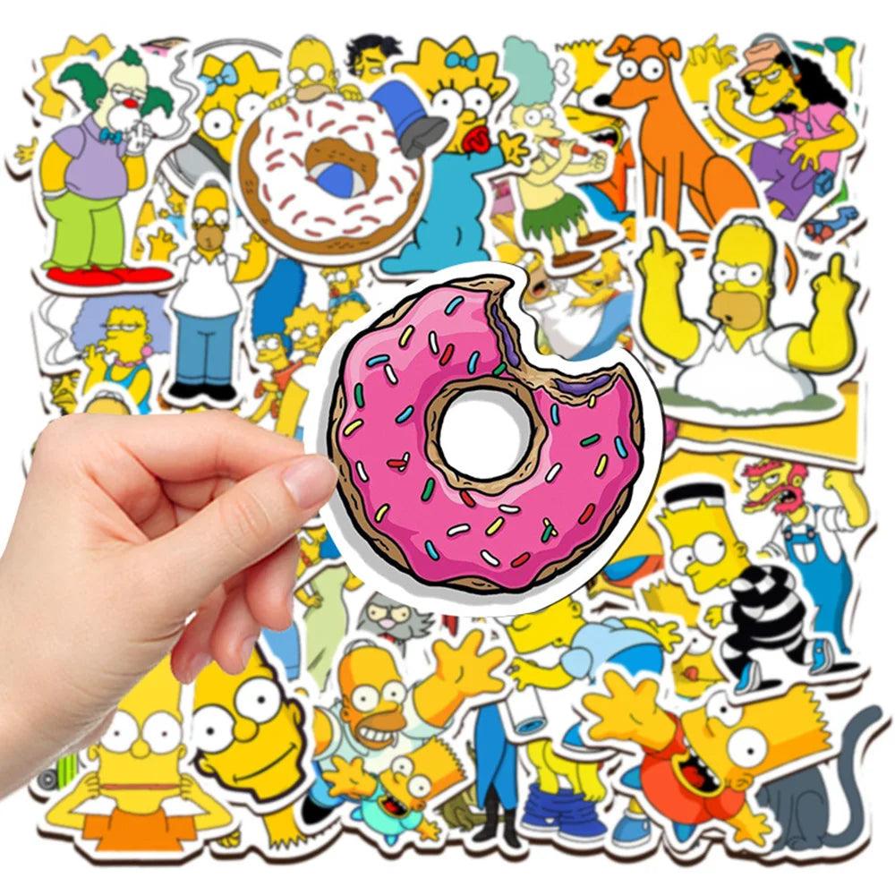 10/30/50PCS The Simpsons Cartoon Stickers Graffiti DIY Skateboard Laptop Luggage Motorcycle Bike PVC Waterproof Sticker Decals