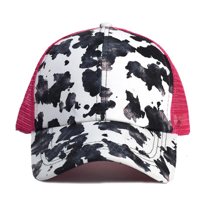 Vintage Ponytail Baseball Cap Women Adjustable Snapback Hat Mesh Distressed Summer Cap Woman Sunhat