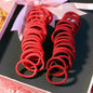 50PCS/Set 5CM Solid Color Cotton Hair Ties For Women Hairbands Elastic Rubber Bands Seamless Link Rope Hair Accessories