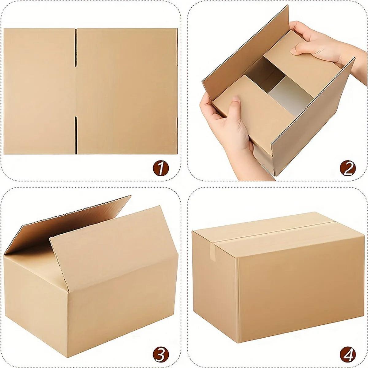 Small Item Shipping Boxes,  5.7x3.3x4.1inches, Single Wall, 32Lb/sq inch, Brown Corrugated Cardboard Mailer Box With Lids