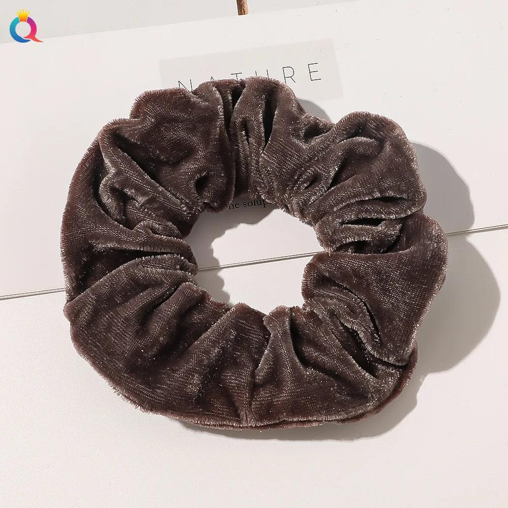 Winter Warm Soft Hair Scrunchies for Women Girls Cute Velvet Elastic Hair Band Multicolor Rubber Band Hair Loop Hair Accessories