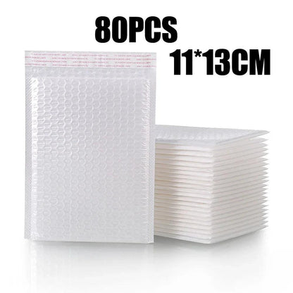 80pcs Bubble Mailers Wholesale White Padded Envelope for Packaging Mailing Gift Self Seal Shipping Bags Bubble Envelope