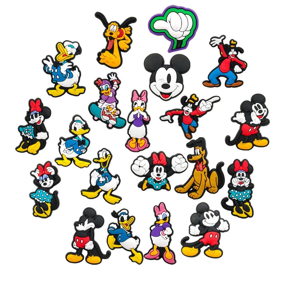 Miniso Disney Pvc Accessories For Shoes Cartoon Shoe Charms For Kids Mickey Minne Children Shoes Accessories Party Favor Gifts