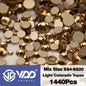 VDD 1440Pcs SS4-SS20 Mix Size Clear Crystal Non HotFix Gold Flatback Rhinestones Glitter Stones Nail Art DIY Crafts Decorations