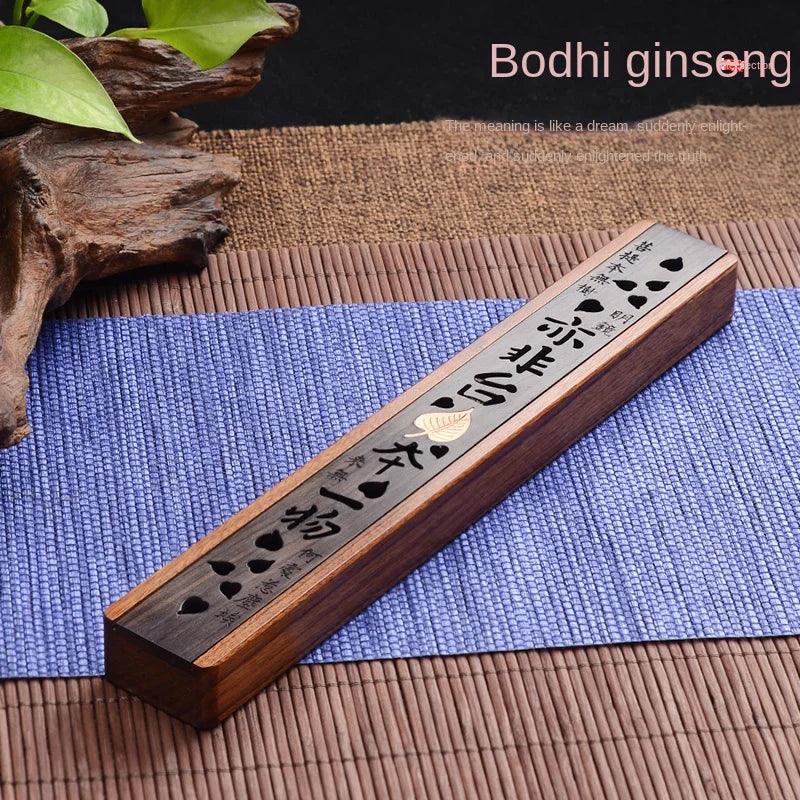 Creative Retro Black Home Office Wooden Incense Holder Incense Burner Traditional Chinese Type Wood Handmade Carving Censer Box - HighGloss Shop