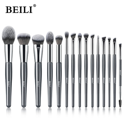 BEILI Soft 8/9/15/30Pcs Makeup Brushes Suitable for Foundation Powder Concealer Eyeshadow Eyebrow Eyelashes Eyeliner Brush Set