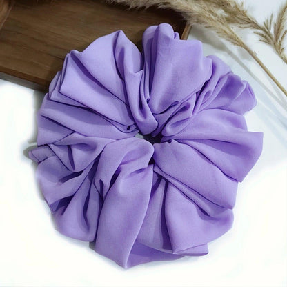 Big Size Chiffon Scrunchies For Muslim Women Custom Elastic Volumizing Oversized Neat stitching Malaysian Bunch Hair Tie