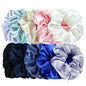 10/5pcs/lot Accessoires Women Girls Silky Satin Hair Scrunchies Solid Elastic Elegant Rubber Band Headwear Holder Scrunchy Black