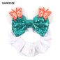 New Chic Disney Mickey Mouse Ears Hair Scrunchies Sequins 4"Bows Elastic Headband Women Velvet Girls DIY Hair Accessories Gift